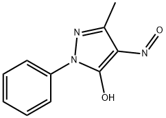 1H-Pyrazol-5-ol, 3-methyl-4-nitroso-1-phenyl- Struktur