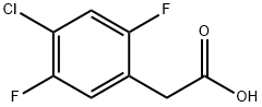 Benzeneacetic acid, 4-chloro-2,5-difluoro- 化学構造式