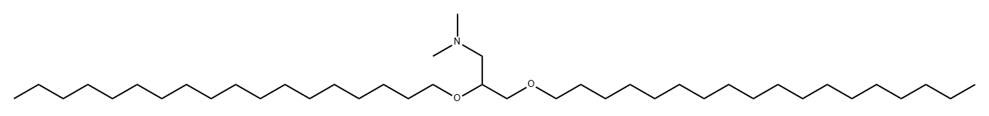 1,2-二(十八烷氧基) -3-二甲胺基-丙烷 结构式