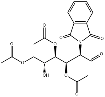 3,4,6-三-O-乙酰基-2-脱氧-2-邻苯二甲酰氨基-D-吡喃葡萄糖 结构式