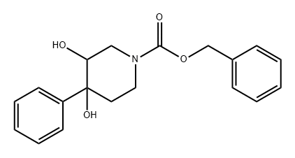 1-Piperidinecarboxylic acid, 3,4-dihydroxy-4-phenyl-, phenylmethyl ester