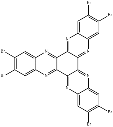 2,3,8,9,14,15-hexabromodiquinoxalino[2,3-a:2',3'-c]phenazine 化学構造式