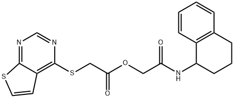 872211-87-5 Acetic acid, 2-(thieno[2,3-d]pyrimidin-4-ylthio)-, 2-oxo-2-[(1,2,3,4-tetrahydro-1-naphthalenyl)amino]ethyl ester