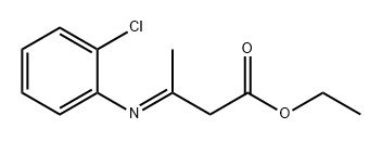 Butanoic acid, 3-[(2-chlorophenyl)imino]-, ethyl ester, (3E)- Struktur