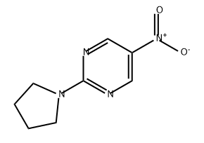 Pyrimidine, 5-nitro-2-(1-pyrrolidinyl)- Struktur