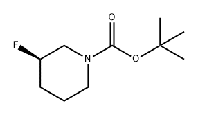 1-Piperidinecarboxylic acid, 3-fluoro-, 1,1-dimethylethyl ester, (3R)-,873221-81-9,结构式