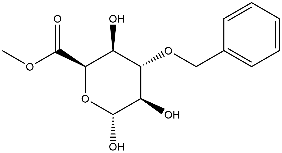 α-L-Idopyranuronic acid, 3-O-(phenylmethyl)-, methyl ester Structure
