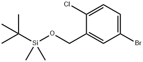 (5-溴-2-氯苄基)氧基](叔丁基)二甲基甲硅烷 结构式
