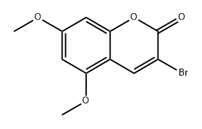 3-ブロモ-5,7-ジメトキシクマリン 化学構造式