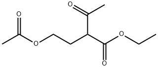 ethyl 2-acetyl-4-acetoxybutyrate 化学構造式