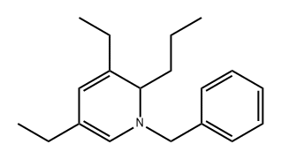 Pyridine, 3,5-diethyl-1,2-dihydro-1-(phenylmethyl)-2-propyl- Struktur