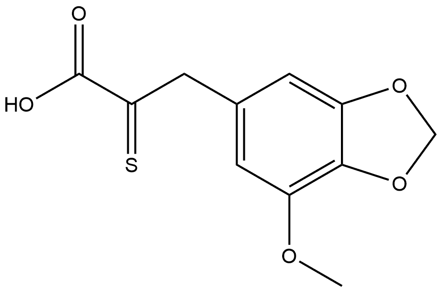 1,3-Benzodioxole-5-propanoic acid, 7-methoxy-α-thioxo- Structure