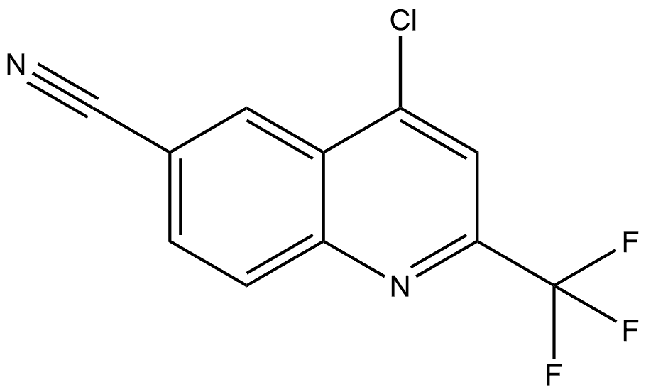 4-chloro-2-(trifluoromethyl)quinoline-6-carbonitrile Structure