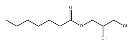 Heptanoic acid 2-hydroxy-3-chloropropyl ester Structure