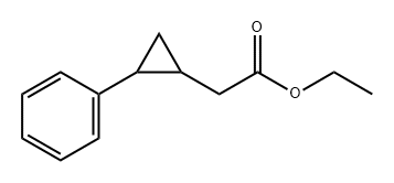Cyclopropaneacetic acid, 2-phenyl-, ethyl ester 结构式