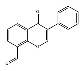 4H-1-Benzopyran-8-carboxaldehyde, 4-oxo-3-phenyl- Struktur