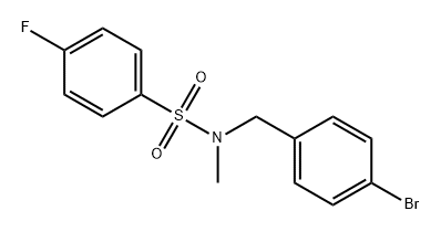 Benzenesulfonamide, N-[(4-bromophenyl)methyl]-4-fluoro-N-methyl- Structure