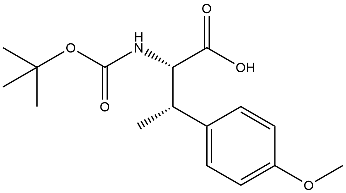 (2S,3S)-2-tert-Butoxycarbonylamino-3-(4-methoxy-phenyl)-butyric acid Structure