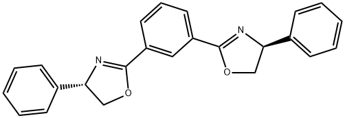 1,3-双((S)-4-苯基-4,5-二氢恶唑-2-基)苯 结构式