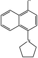 Pyrrolidine, 1-(4-bromo-1-naphthalenyl)- Structure