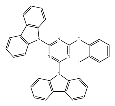 9H-咔唑,9,9'-[6-(2-碘苯氧基)-1,3,5-三嗪-2,4-二基]双-(9CI),877615-03-7,结构式