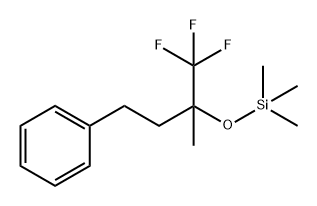 Benzene, [4,4,4-trifluoro-3-methyl-3-[(trimethylsilyl)oxy]butyl]- Structure