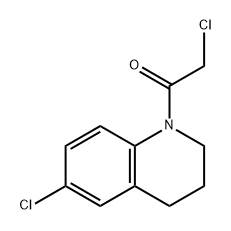 Ethanone, 2-chloro-1-(6-chloro-3,4-dihydro-1(2H)-quinolinyl)- Structure