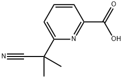 2-Pyridinecarboxylic acid, 6-(1-cyano-1-methylethyl)- Structure