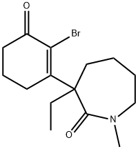 2H-Azepin-2-one, 3-(2-bromo-3-oxo-1-cyclohexen-1-yl)-3-ethylhexahydro-1-methyl-