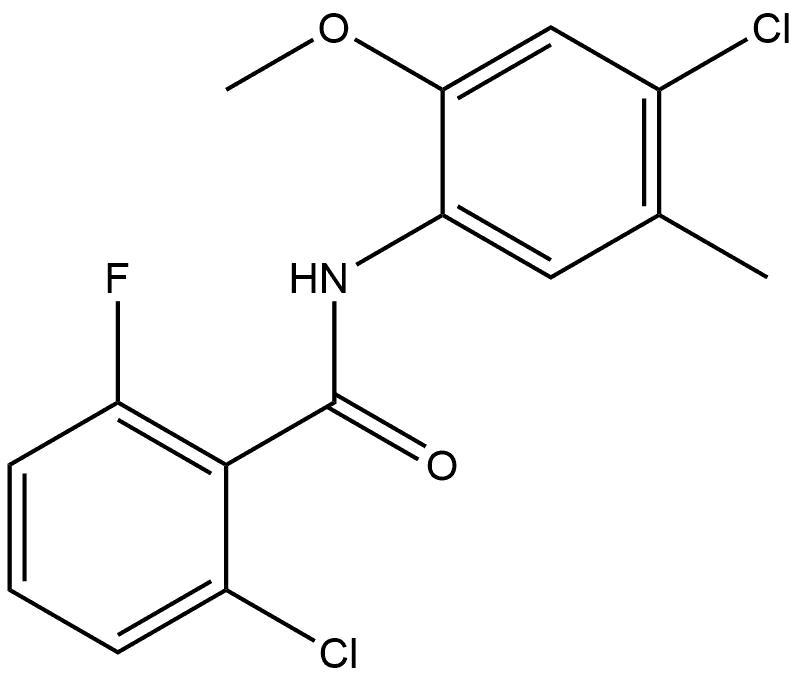 2-Chloro-N-(4-chloro-2-methoxy-5-methylphenyl)-6-fluorobenzamide Structure