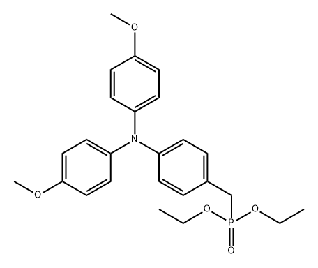 Phosphonic acid, P-[[4-[bis(4-methoxyphenyl)amino]phenyl]methyl]-, diethyl ester 结构式