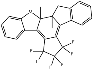 5,5,6,6,7,7-六氟-12A,12B-二甲基-5,6,7,12A,12B,13-六氢环戊[3,4]氟[1,2-B]苯并呋喃 结构式