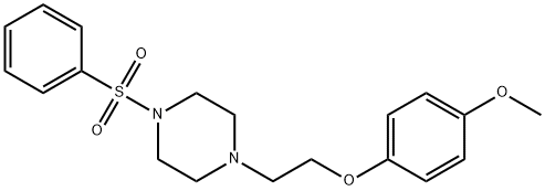 Piperazine, 1-[2-(4-methoxyphenoxy)ethyl]-4-(phenylsulfonyl)- Structure