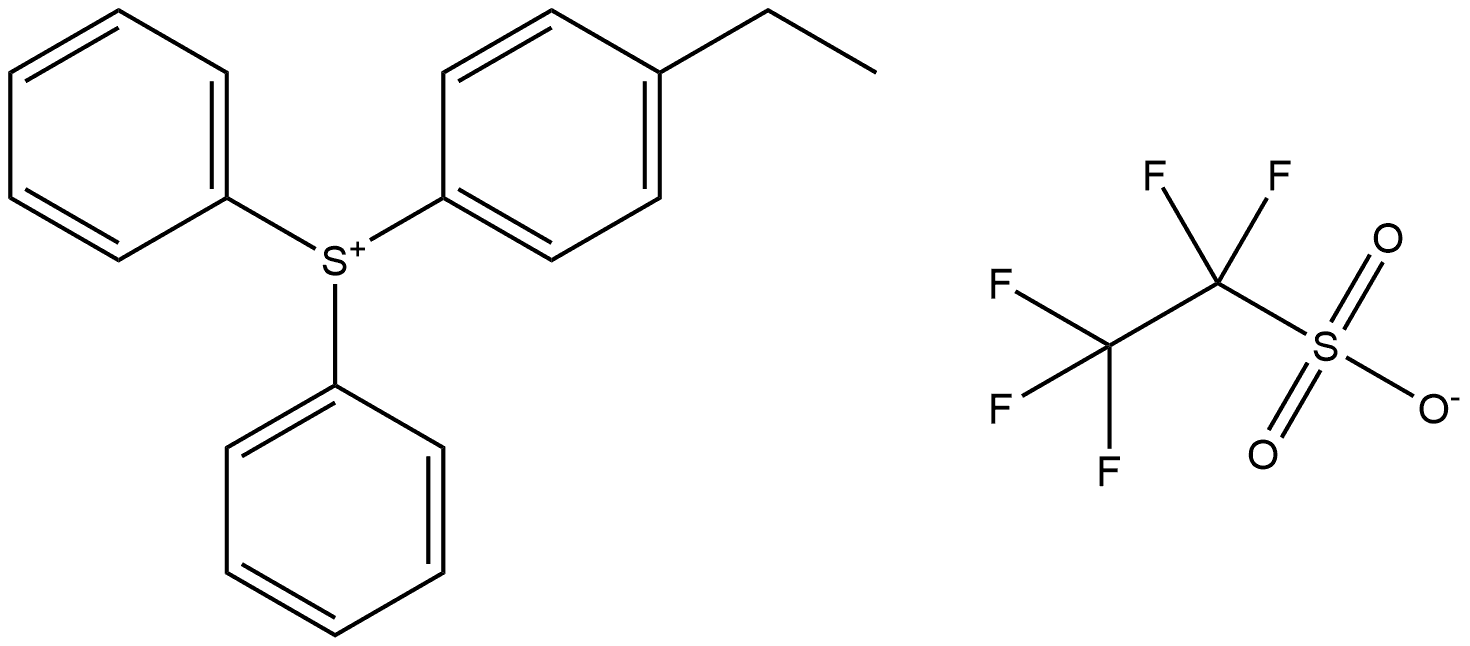 Sulfonium, (4-ethylphenyl)diphenyl-, 1,1,2,2,2-pentafluoroethanesulfonate Structure