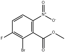 2-溴-3-氟-6-硝基苯甲酸甲酯, 881415-29-8, 结构式