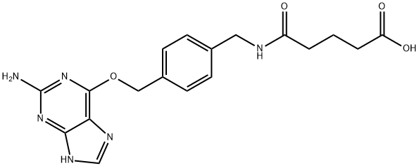 Pentanoic acid, 5-[[[4-[[(2-amino-9H-purin-6-yl)oxy]methyl]phenyl]methyl]amino]-5-oxo- Structure
