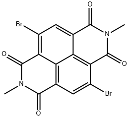Benzo[lmn][3,8]phenanthroline-1,3,6,8(2H,7H)-tetrone, 4,9-dibromo-2,7-dimethyl- Struktur