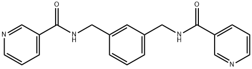 3-Pyridinecarboxamide, N,N'-[1,3-phenylenebis(methylene)]bis- (9CI) Structure