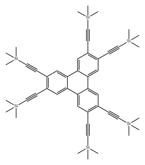 Triphenylene, 2,3,6,7,10,11-hexakis[2-(trimethylsilyl)ethynyl]- Structure