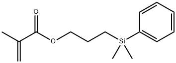 2-Propenoic acid, 2-methyl-, 3-(dimethylphenylsilyl)propyl ester 化学構造式