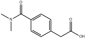 Benzeneacetic acid, 4-[(dimethylamino)carbonyl]- Structure