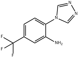 Benzenamine, 2-(4H-1,2,4-triazol-4-yl)-5-(trifluoromethyl)- Structure