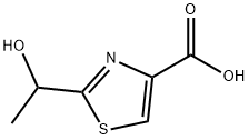 2-(1-羟乙基)噻唑-4-羧酸, 88393-79-7, 结构式