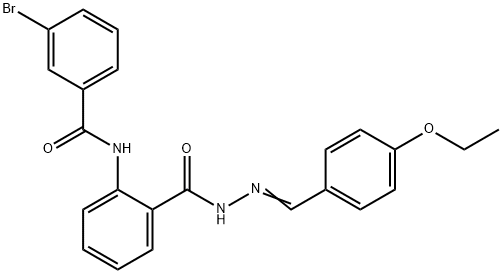 Benzoic acid, 2-[(3-bromobenzoyl)amino]-, 2-[(4-ethoxyphenyl)methylene]hydrazide Struktur