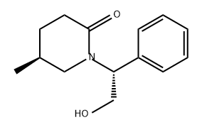 2-Piperidinone, 1-[(1R)-2-hydroxy-1-phenylethyl]-5-methyl-, (5S)- Structure