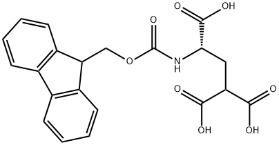 (S)-3-(((9H-fluoren-9-yl)methoxy)carbonylamino)propane-1,1,3-tricarboxylic acid Structure