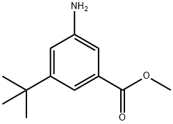 3-氨基-5-(叔丁基)苯甲酸甲酯 结构式