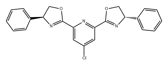 Pyridine, 4-chloro-2,6-bis[(4S)-4,5-dihydro-4-phenyl-2-oxazolyl]- 结构式
