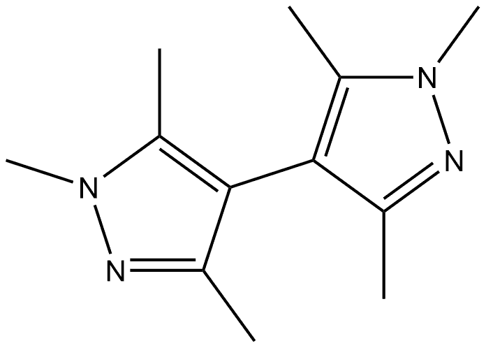 1,1'-3,3',5,5'-Hexamethyl-4,4'-bipyrazol 结构式