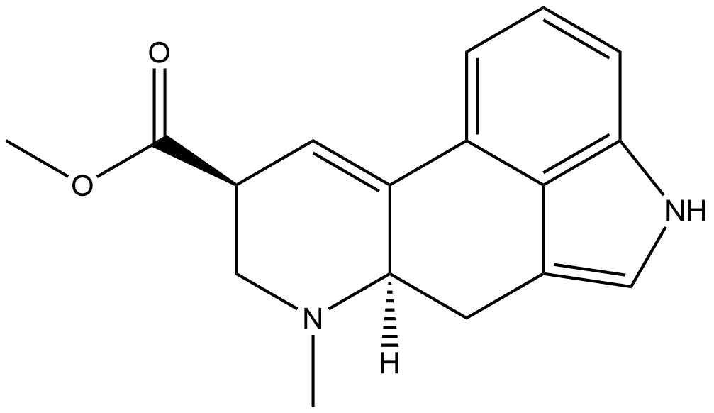 Ergoline-8-carboxylic acid, 9,10-didehydro-6-methyl-, methyl ester, (8β)-(±)- Structure